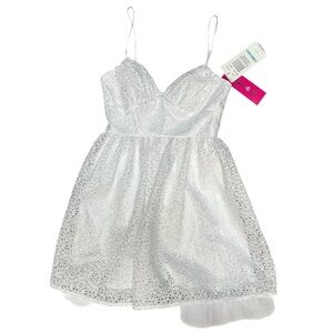 New Morgan & Co. White Floral Lace Dress sz 5/6 Y2K